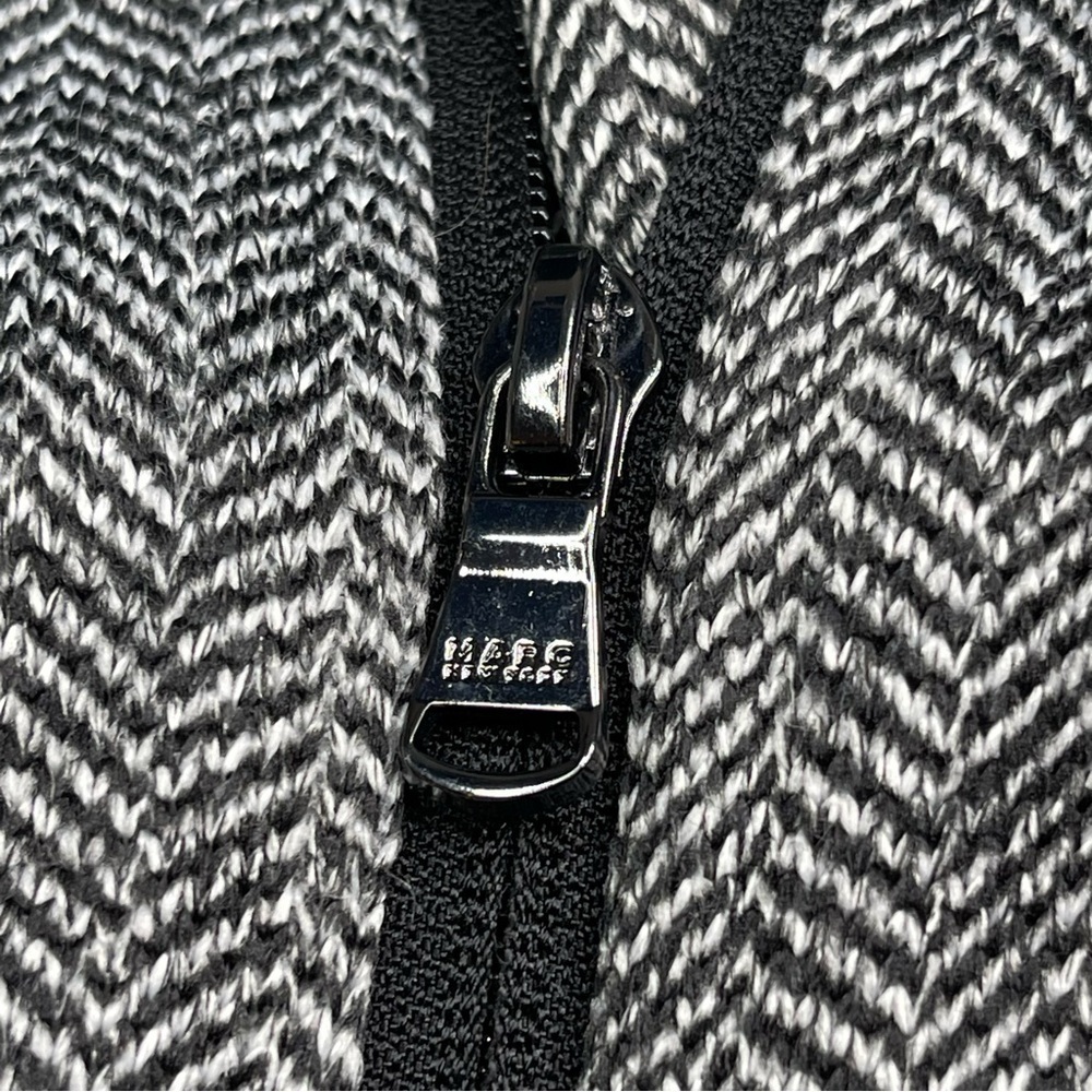 Marc New York Fleece Jacket Full Zip Black Herringbone Outdoor Comfy Gorp Warm - Picture 9 of 14
